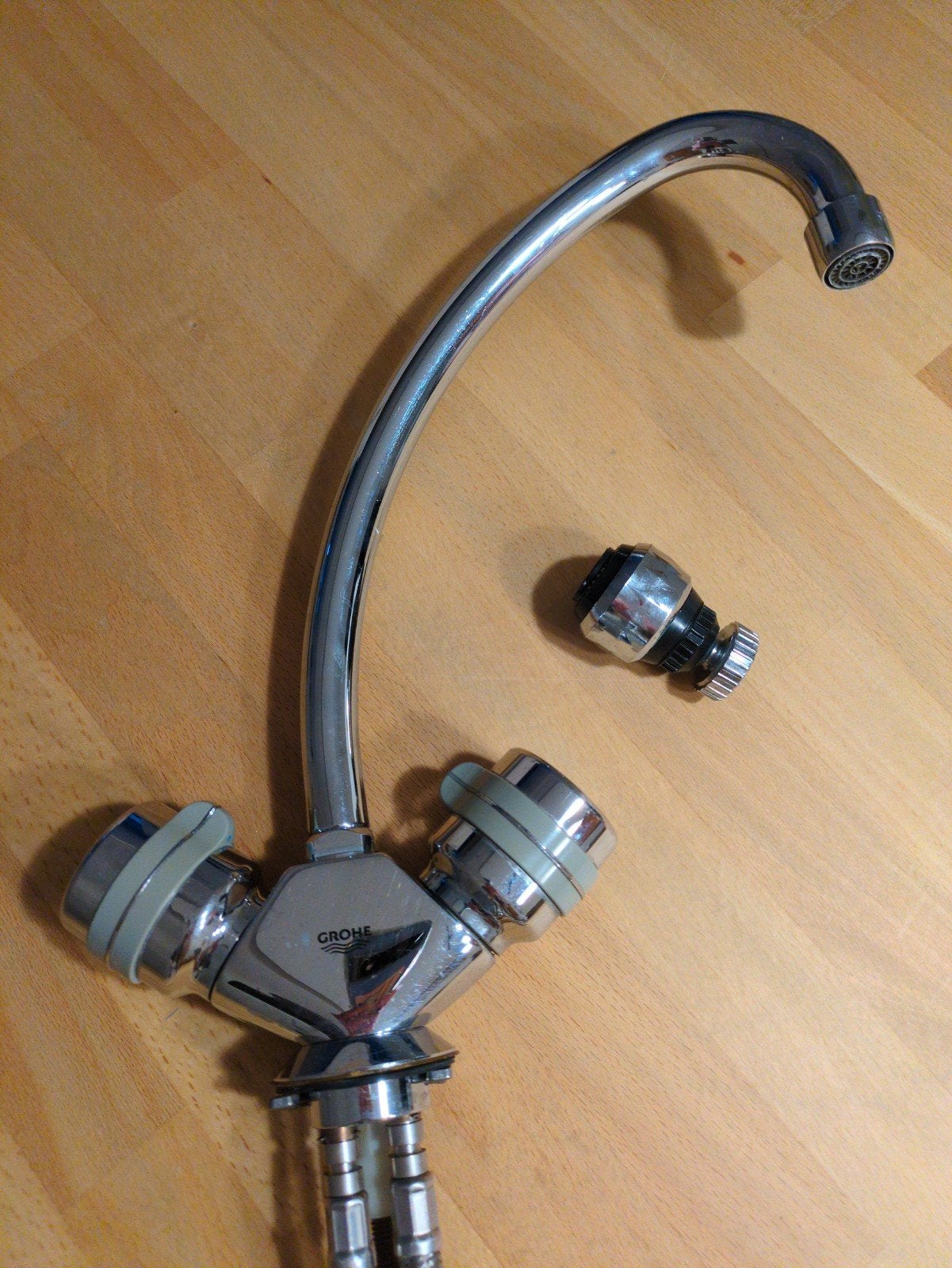 Grohe Keukenkraan met extra sproeikop, Ophalen of Verzenden, Gebruikt, Chroom, Kraan