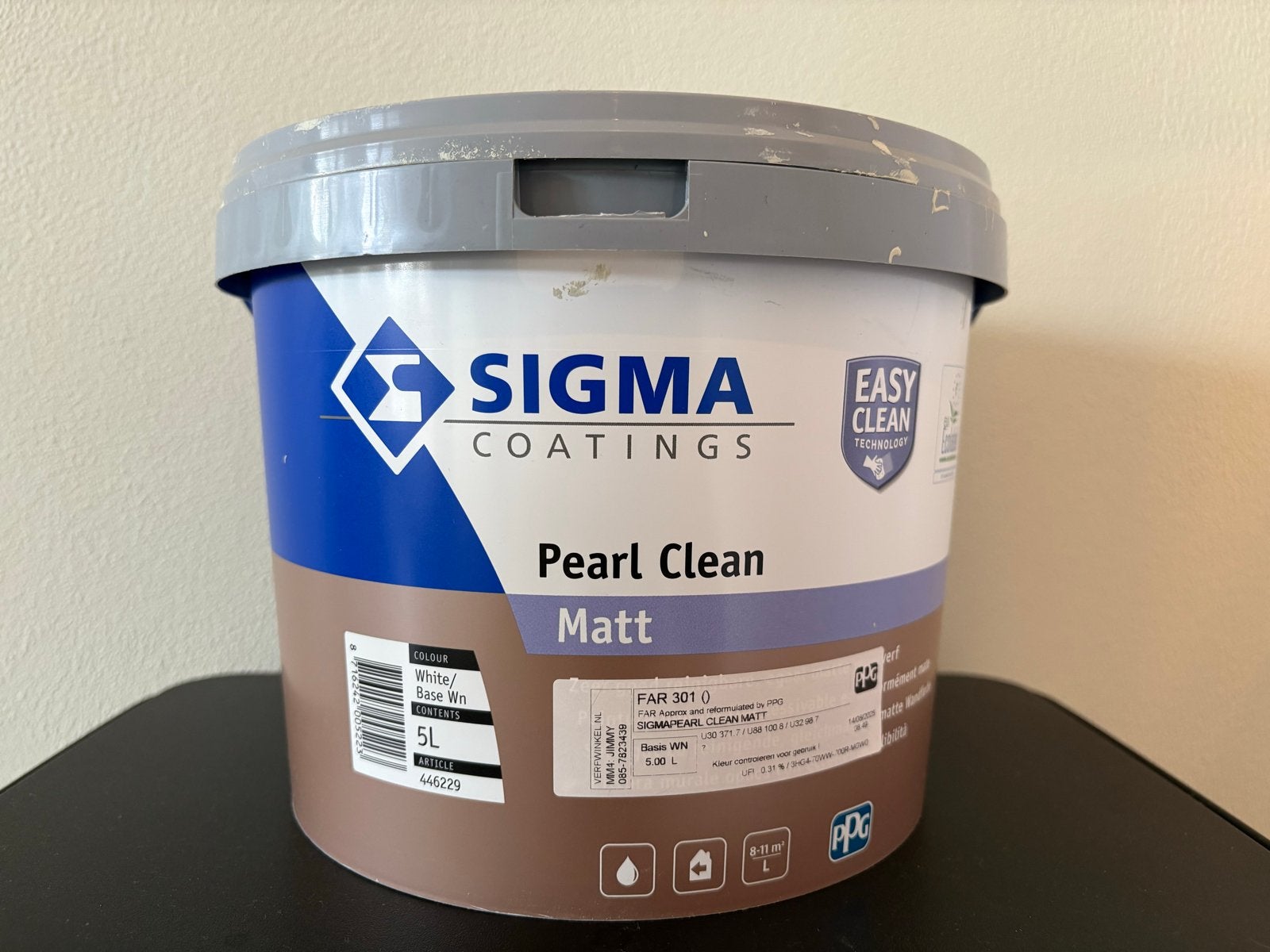 SIGMA pearl clean mat verf Farrow & Ball Eddy - ca. 1 liter, Ophalen, Overige kleuren, Minder dan 5 liter, Verf