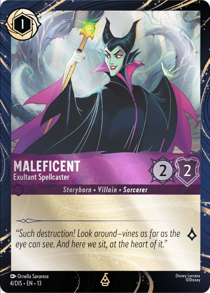 Disney Lorcana - Attack of The Vine - 4/DIS - Maleficent, Ophalen of Verzenden, Nieuw, Losse kaart, Foil