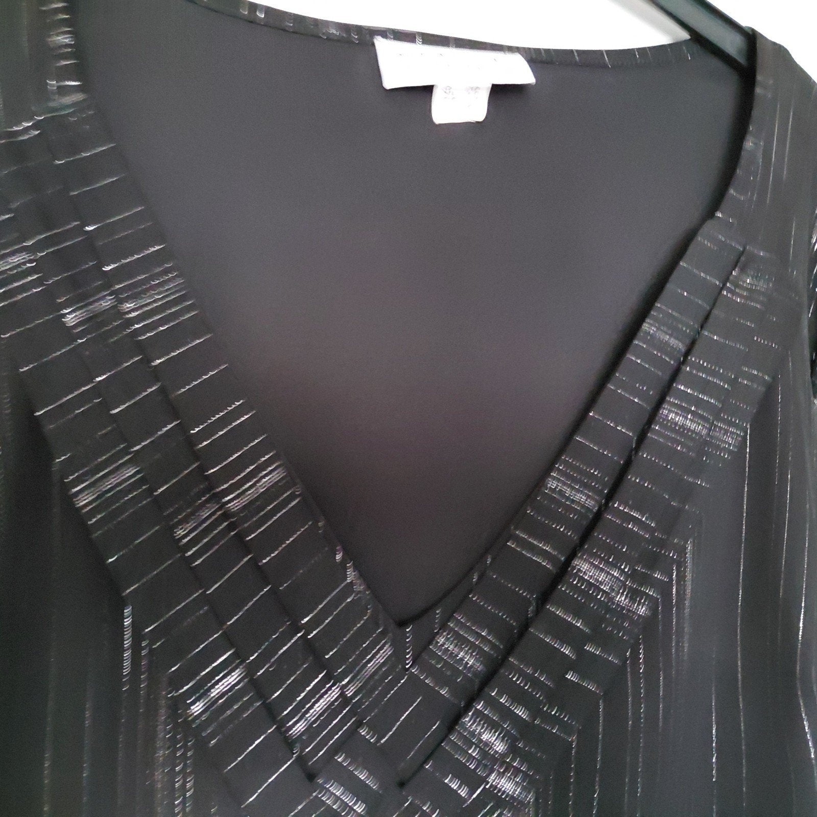 Zwart met zilverkleur jurk. Maar 46., Kleding | Dames, Zwart, Maat 46/48 (XL) of groter, Ophalen of Verzenden, Zo goed als nieuw