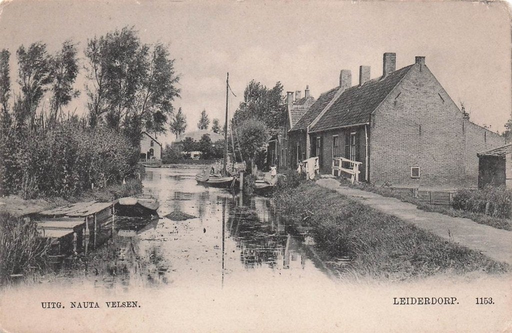 702-430-021 Leiderdorp, Verzamelen, Ansichtkaarten | Nederland, Verzenden, Voor 1920, Zuid-Holland