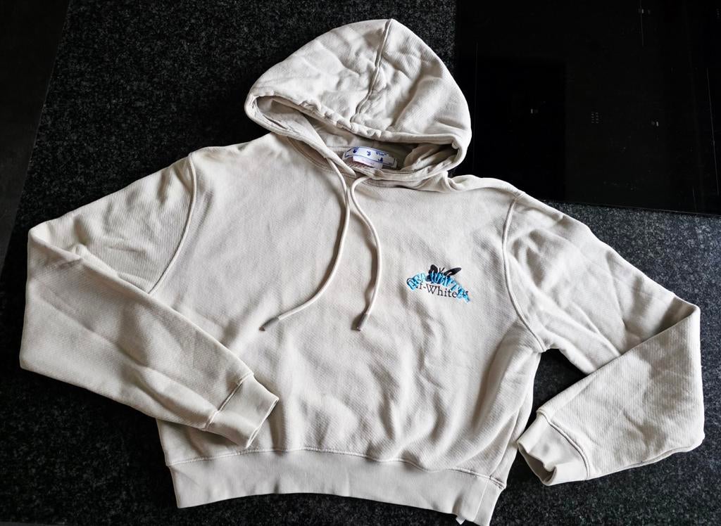 Mooie hoody van Off White maat S, Kleding | Heren, Truien en Vesten, Ophalen of Verzenden, Zo goed als nieuw, Beige, Off white