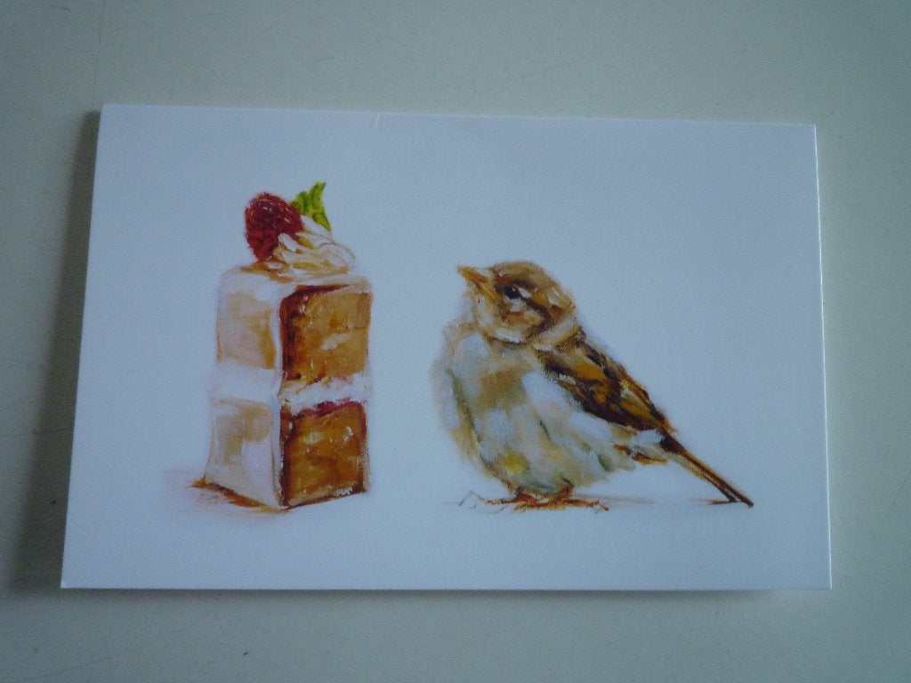 Kunstkaart Angelique Weijers met mus mussen "Petit" vogels, Ophalen of Verzenden, Voor 1920, Vogel
