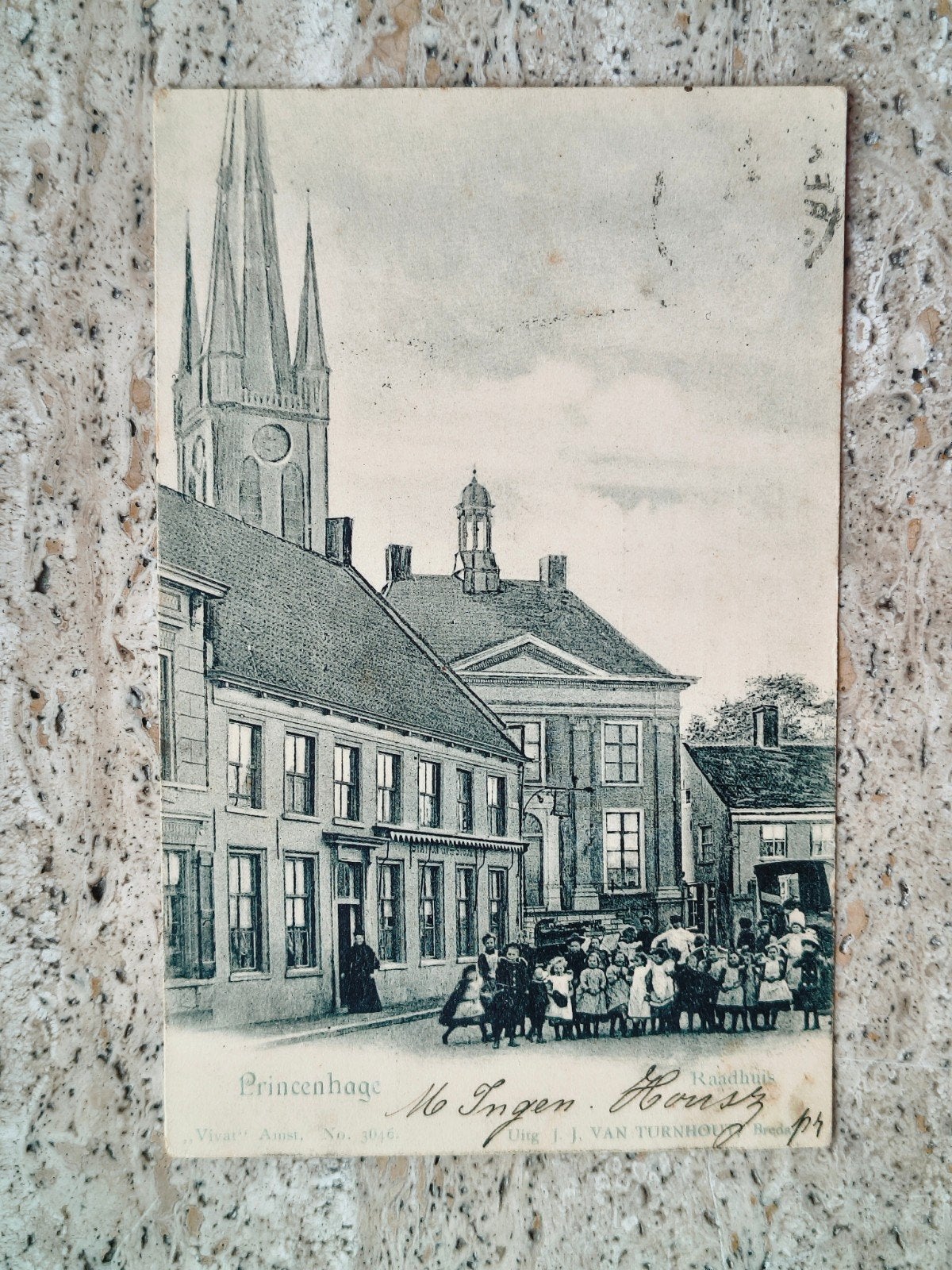 Ansichtkaart Breda Princenhage - Raadhuis - Vivat - 1902, Ophalen of Verzenden, Katoen, 30 tot 200 cm, 30 tot 120 cm