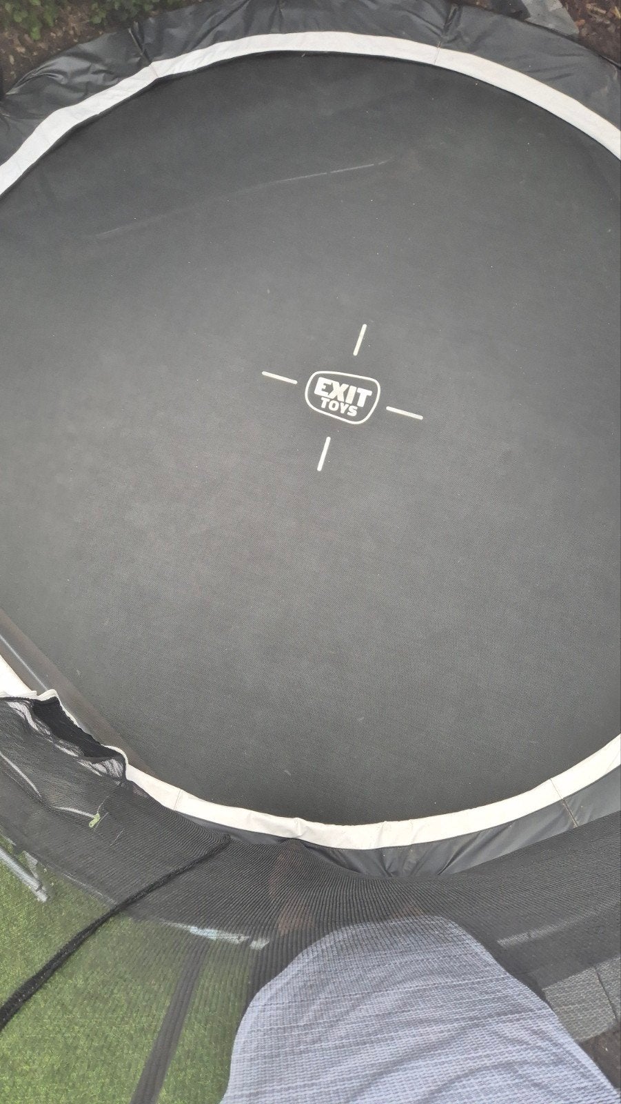 Trampoline Exit Toys 3.05m met trap en veiligheidsnet, Ophalen, Zo goed als nieuw