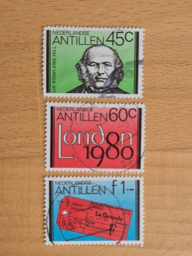 Nederlandse Antillen 1980 Sir Rowland Hill, Postzegels en Munten, Ophalen of Verzenden, Gestempeld
