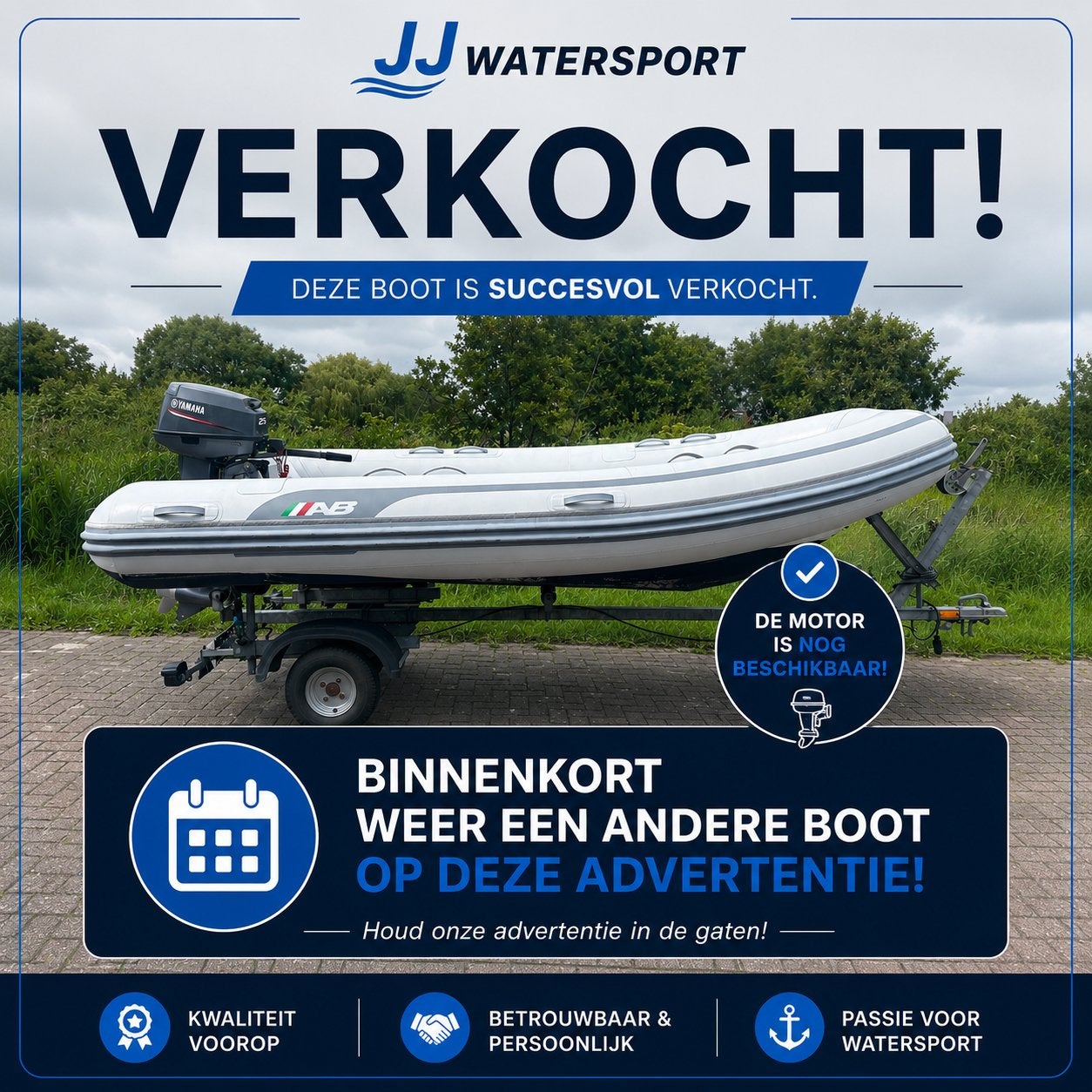 AB alu rib 396cm met 25pk yamaha en trailer, Watersport en Boten, Ophalen, Elektrisch, Yamaha, Zo goed als nieuw