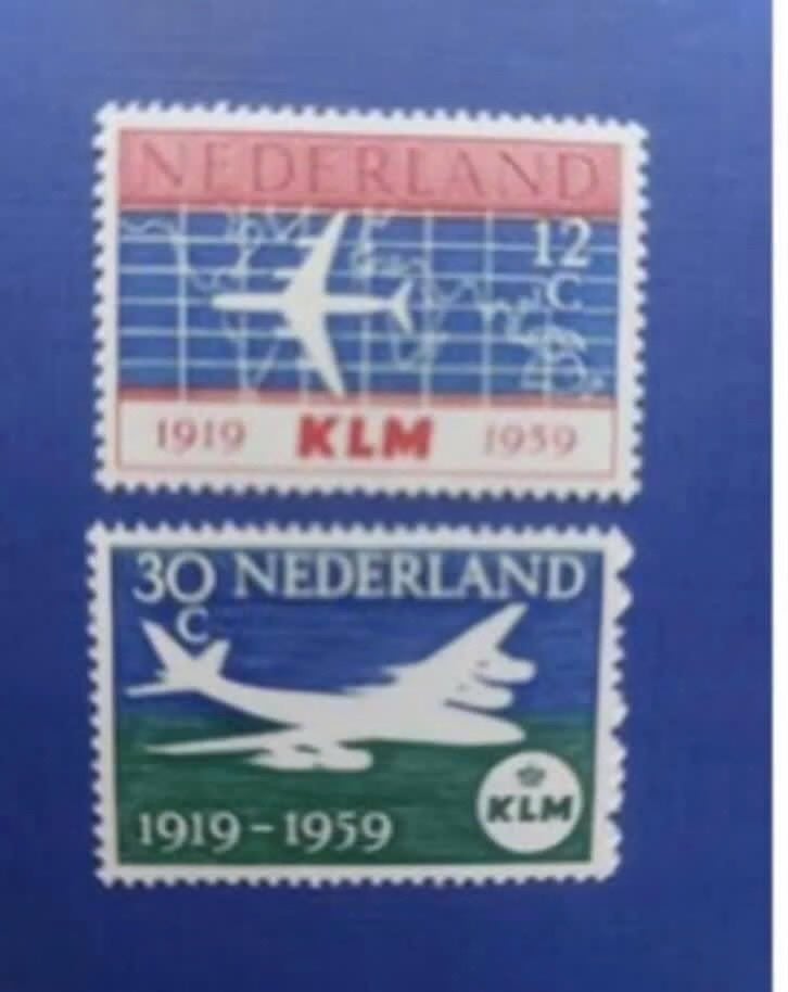 Postzegel NL 1959 PF serie KLM zegels 21-08, Ophalen of Verzenden, Na 1940, Postfris