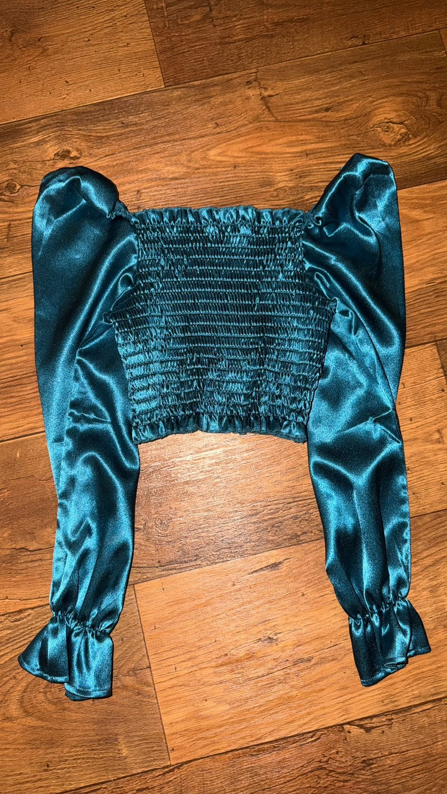 Dames blauwe lange mouwen crop top van Shein, Ophalen of Verzenden, Zo goed als nieuw, Blauw, Lange mouw