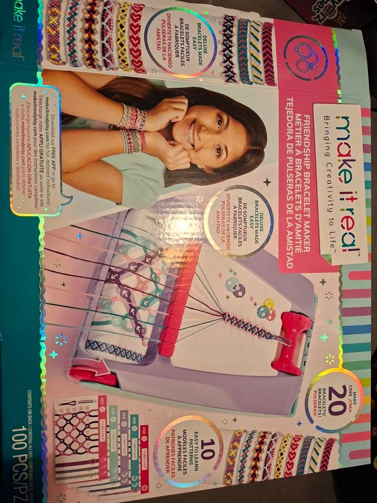 Make It Real Vriendschapsarmband Maker Deluxe Set, Hobby en Vrije tijd, Kralen en Sieraden maken, Zo goed als nieuw, Overige typen