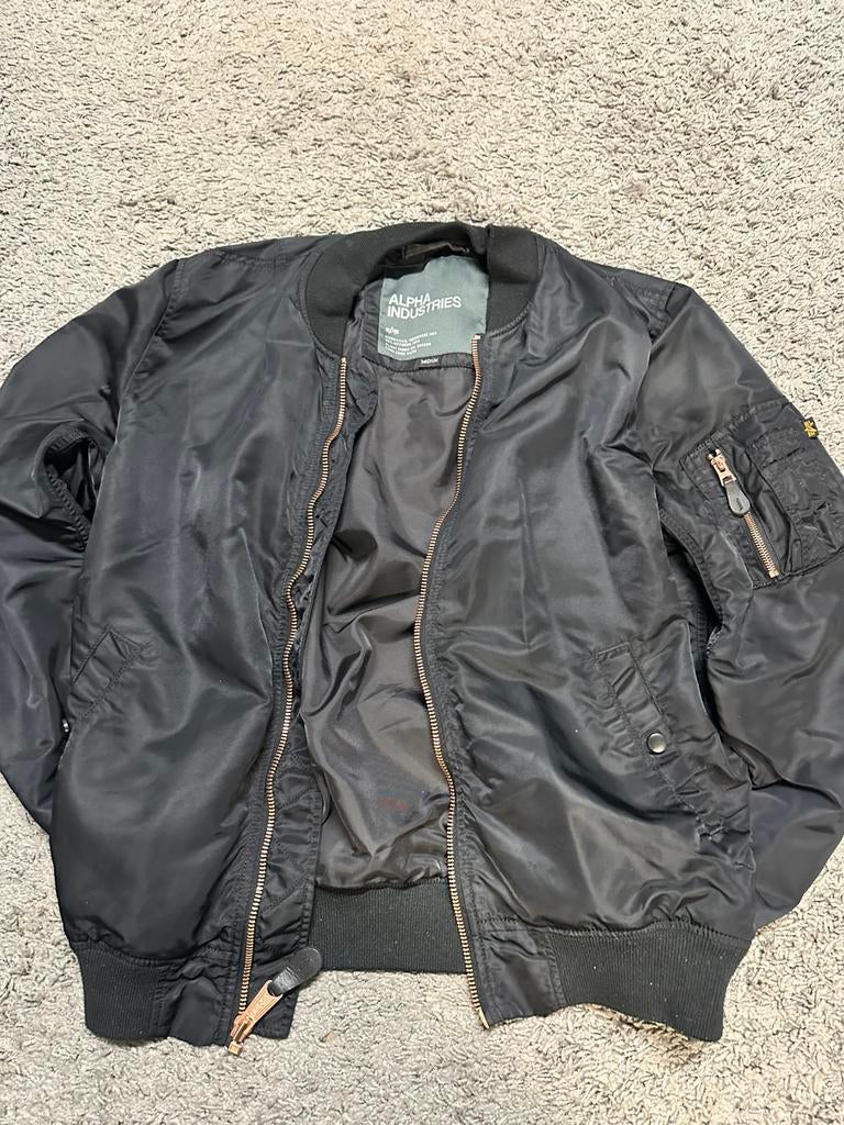 ALPHA BOMBER, Kleding | Heren, Ophalen of Verzenden, Zo goed als nieuw, Zwart