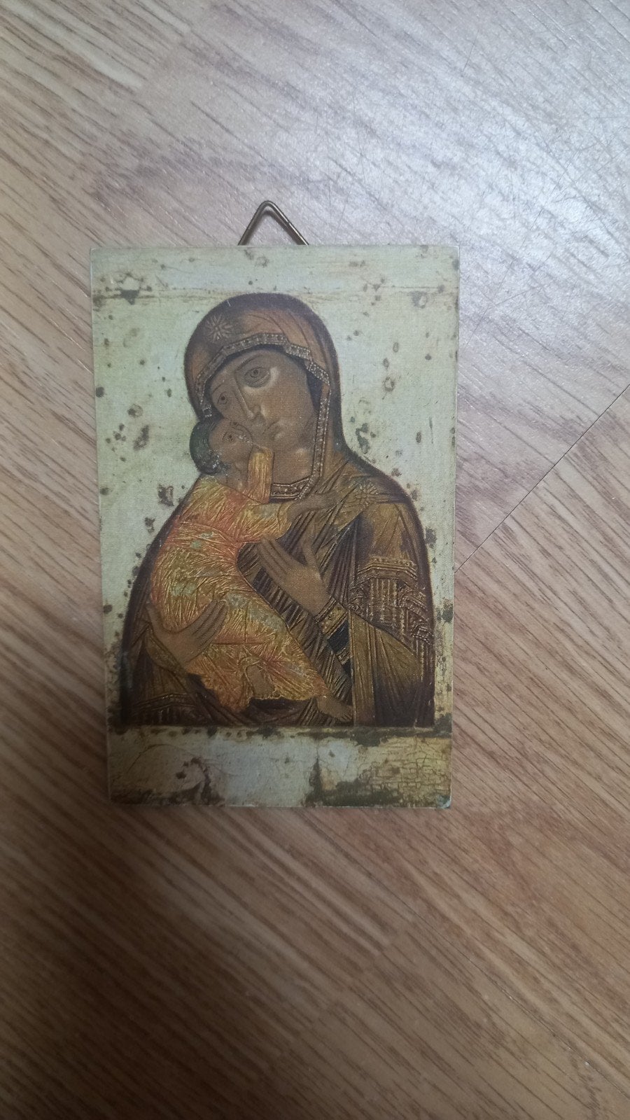 Kleine religieuze icoon - Maria met kind, Ophalen of Verzenden