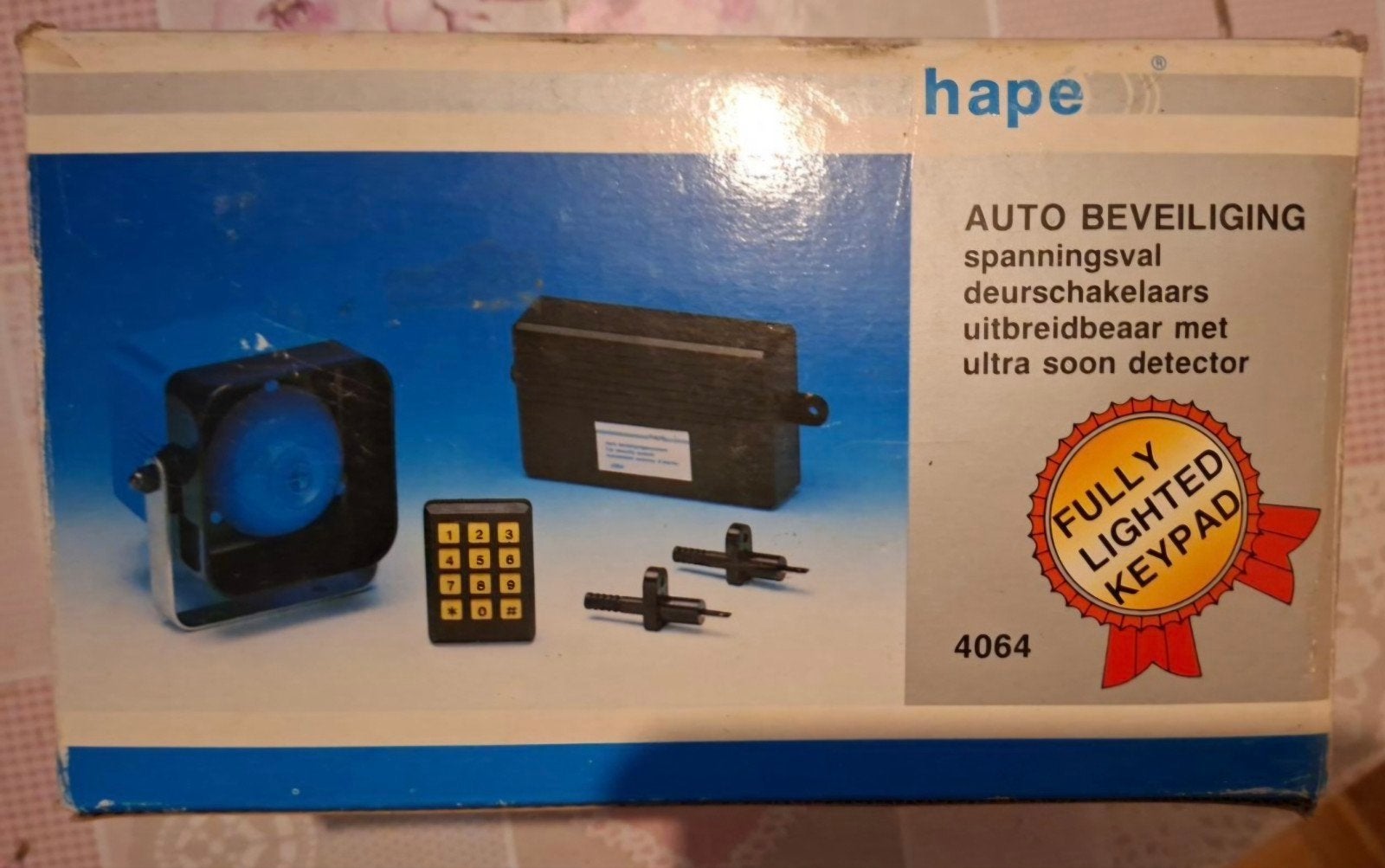 Hapé 4064 Vintage Autoalarm – Complete Set in Originele Verp, Auto diversen, Ophalen of Verzenden, Nieuw
