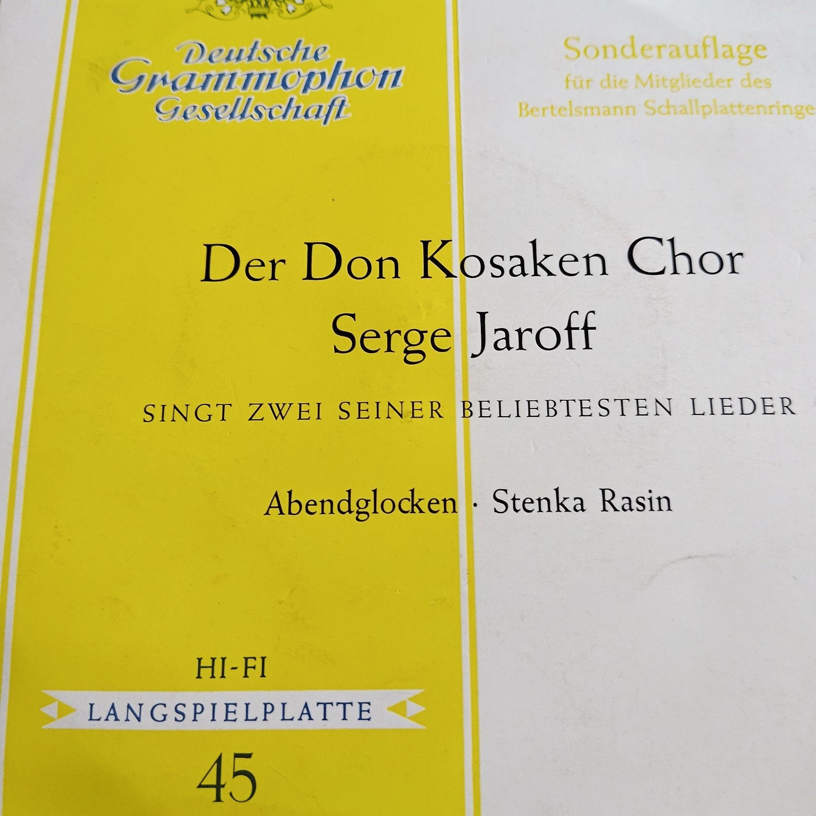 Don Kosaken Chor Serge Jaroff - Abendglocken / Stenka Rasin, Gebruikt, Originele persing, 7 inch, Ophalen of Verzenden