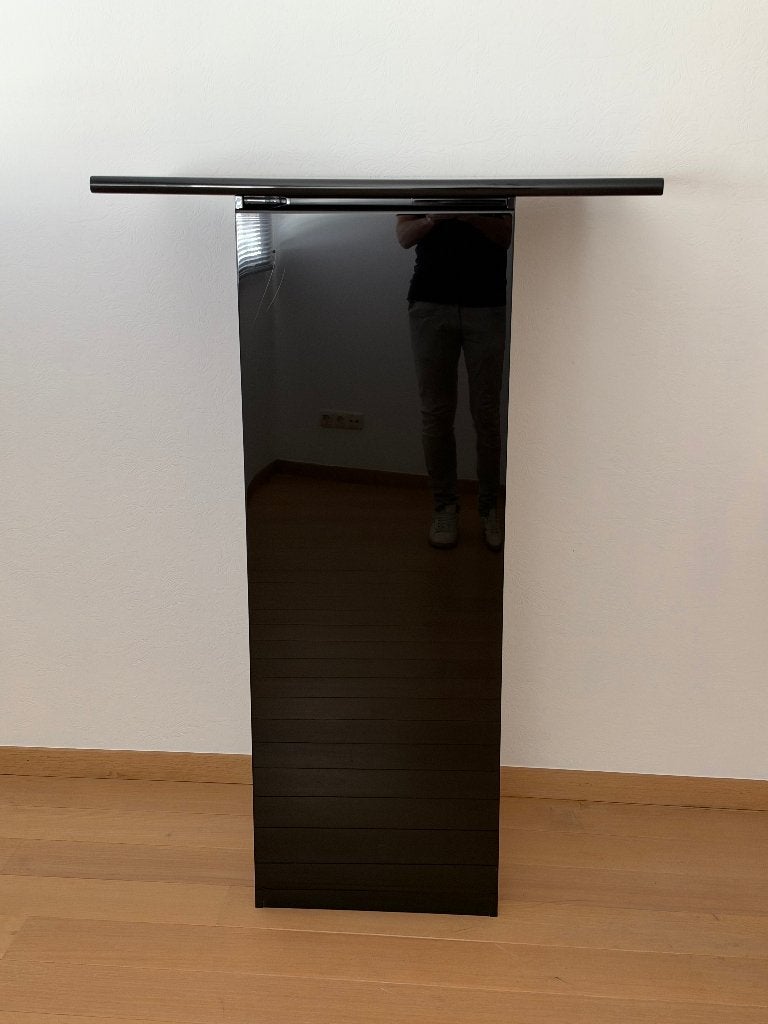 Design / moderne kast hoog glans zwart, Ophalen, Met plank(en), 100 tot 150 cm, Zo goed als nieuw