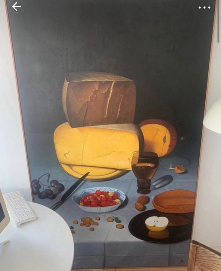 Kunstwerk replica Rijksmuseum Kaas, Antiek en Kunst, Kunst | Schilderijen | Klassiek, Ophalen
