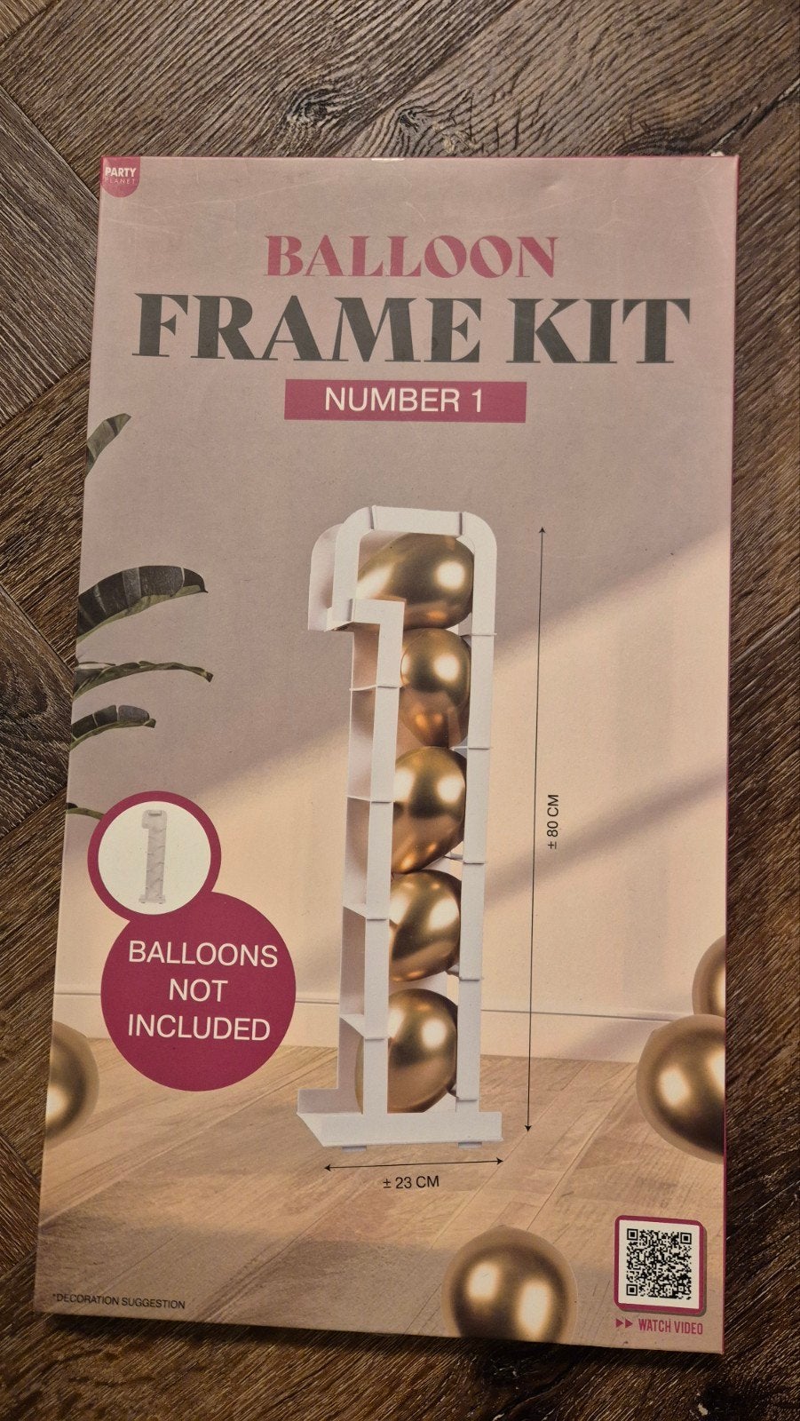 Ballon Frame Kit - Cijfer 1 (80 cm), Ophalen, Nieuw, Versiering, Verjaardag