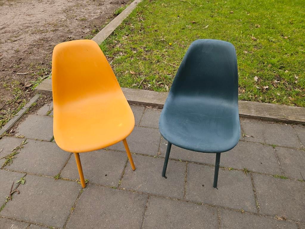Kinder stoelen, Huis en Inrichting, Stoelen, Ophalen of Verzenden, Blauw, Twee