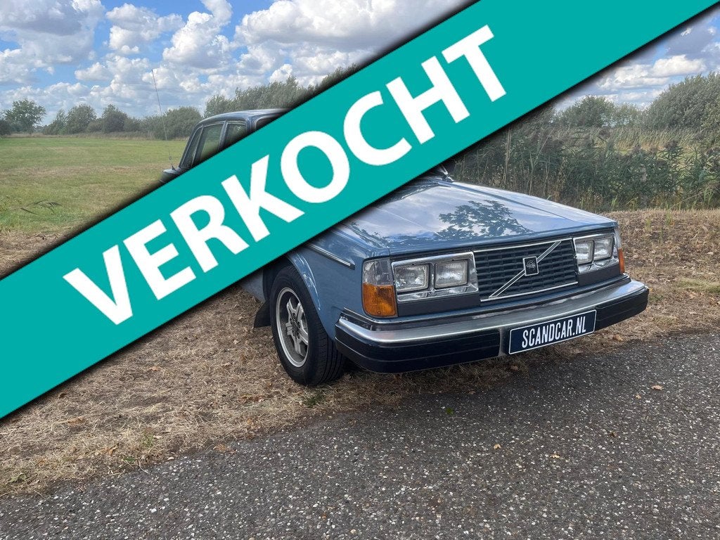 Volvo 244 2.1 GLE automaat, Auto's, Volvo, Gebruikt, 4 cilinders, Blauw, Leder