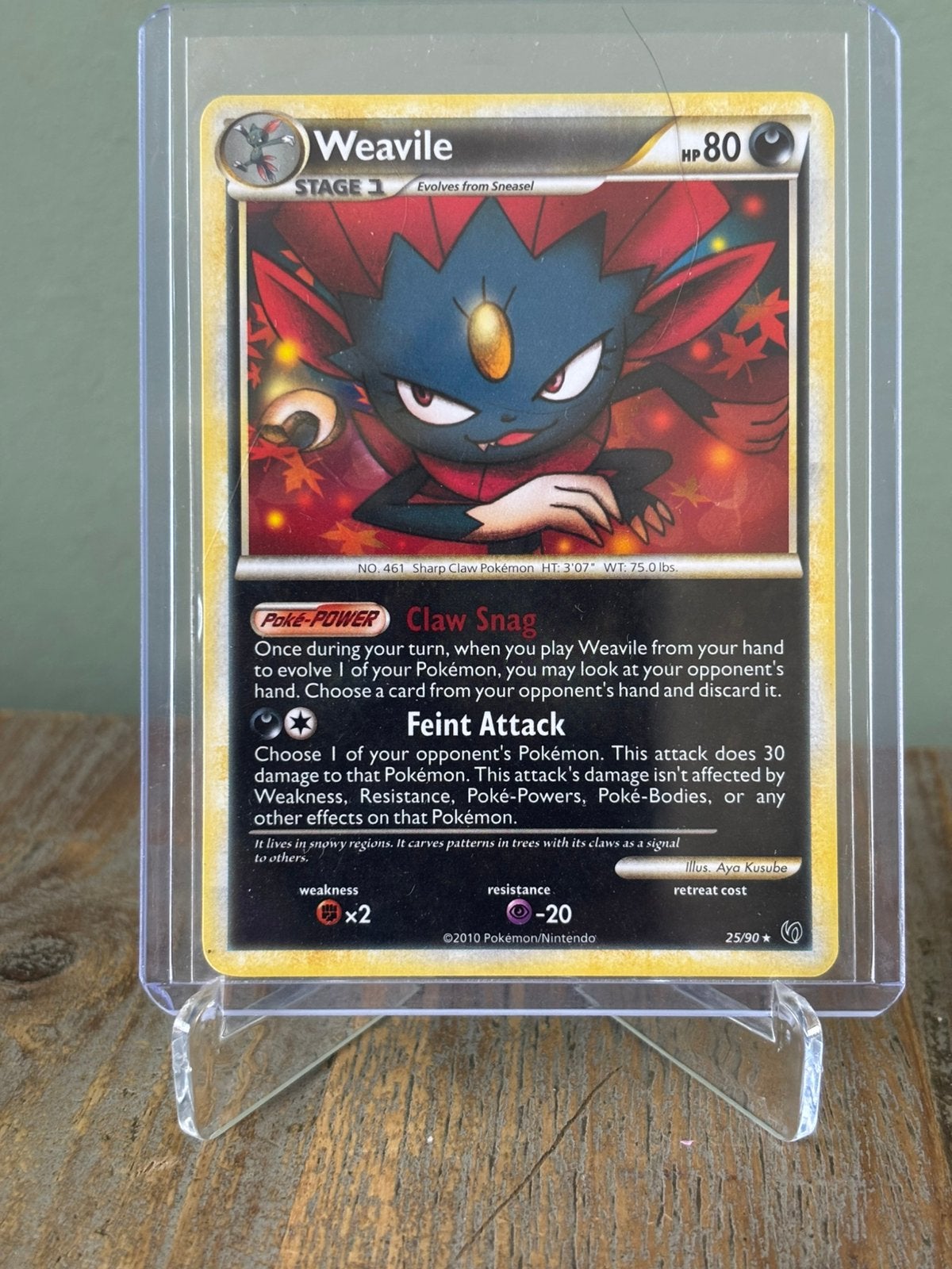 Weavile 25/90 HGSS, Ophalen of Verzenden, Losse kaart