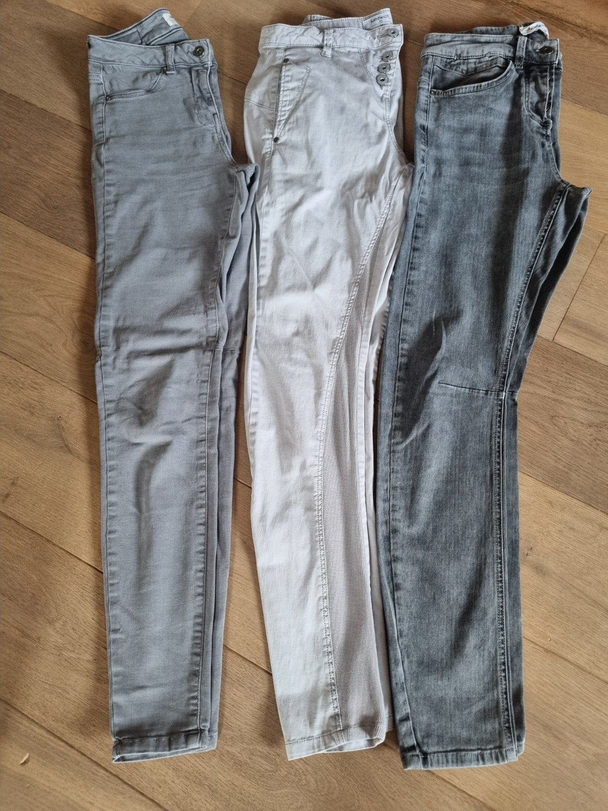 3x Sandwich Slimfit skinny broeken Maat 34 - Grijs, Ophalen of Verzenden, Maat 34 (XS) of kleiner, Grijs, Sandwich