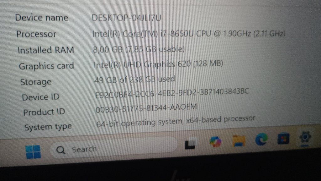 HP Elitebook 840 G6, i7-8650, 8GB, 256Gb SSD, Windows 11pro,, Computers en Software, Windows Laptops, Ophalen, Hp, 2 tot 3 Ghz