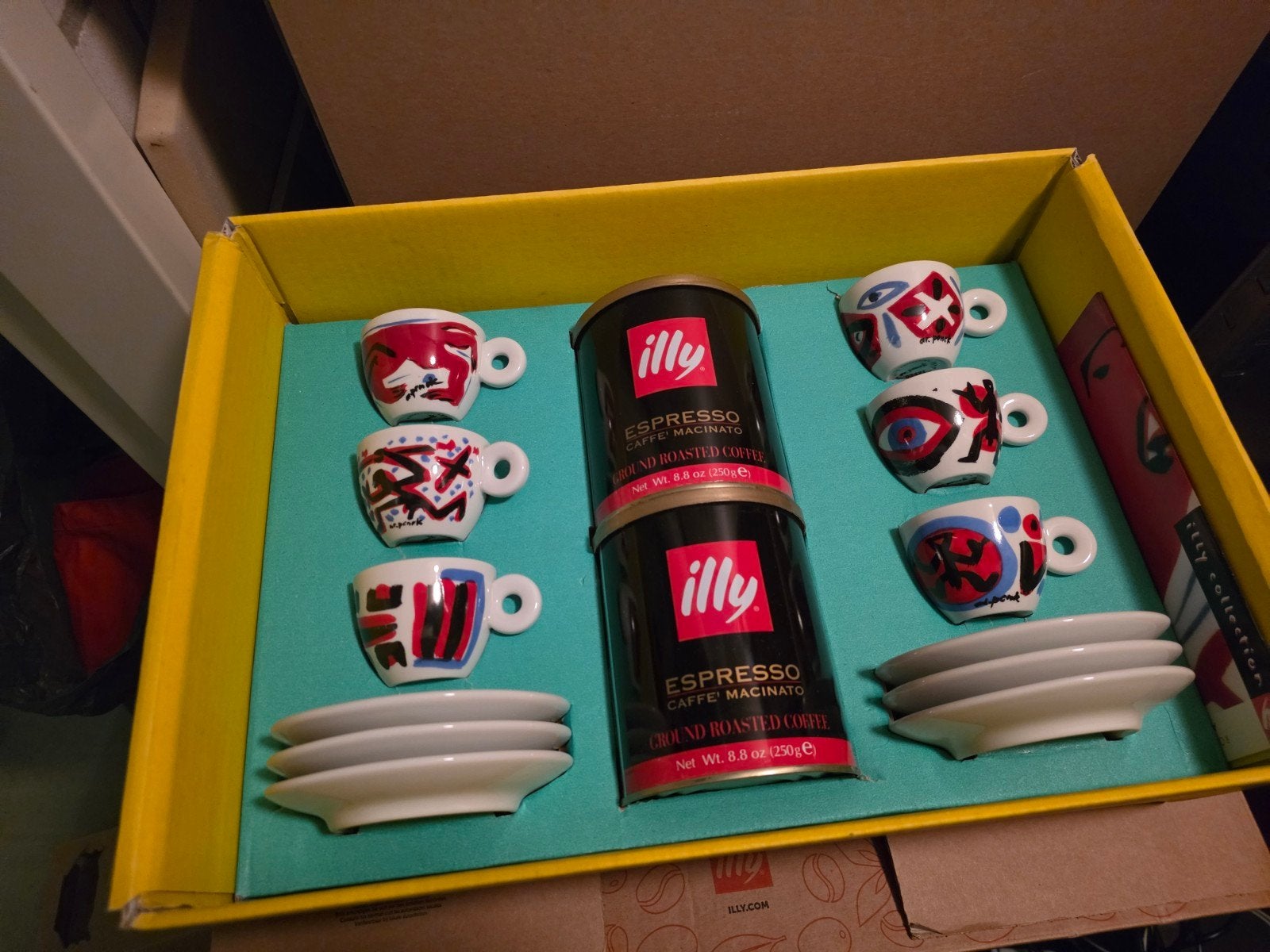 Illy Collection A.R. Penck espresso set, Ophalen of Verzenden, Zo goed als nieuw, Overige stijlen, Kop(pen) en/of Schotel(s)