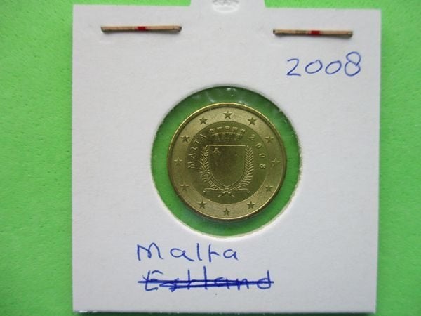(vaw4037) Munt 2008 Malta 10 eurocent, Ophalen of Verzenden, Malta, 10 cent, Losse munt
