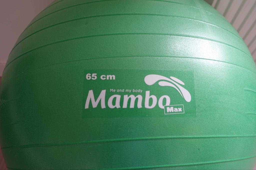 Mambo Max Fitnessbal 65 cm met pomp, Ophalen of Verzenden, Zo goed als nieuw, Buik, Fitnessbal