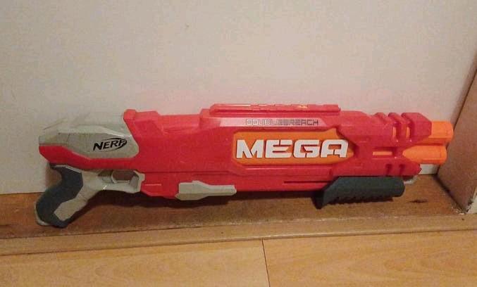 Nerf Mega DoubleBreach shotgun, Kinderen en Baby's, Speelgoed | Buiten | Actiespeelgoed, Ophalen of Verzenden, Gebruikt