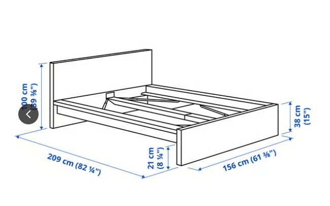 Bed 140x200 Zwart/bruin incl, 2 Nachtkastjes en 2 ladekasten, Huis en Inrichting, Ophalen, Gebruikt, Eenpersoons, Zwart