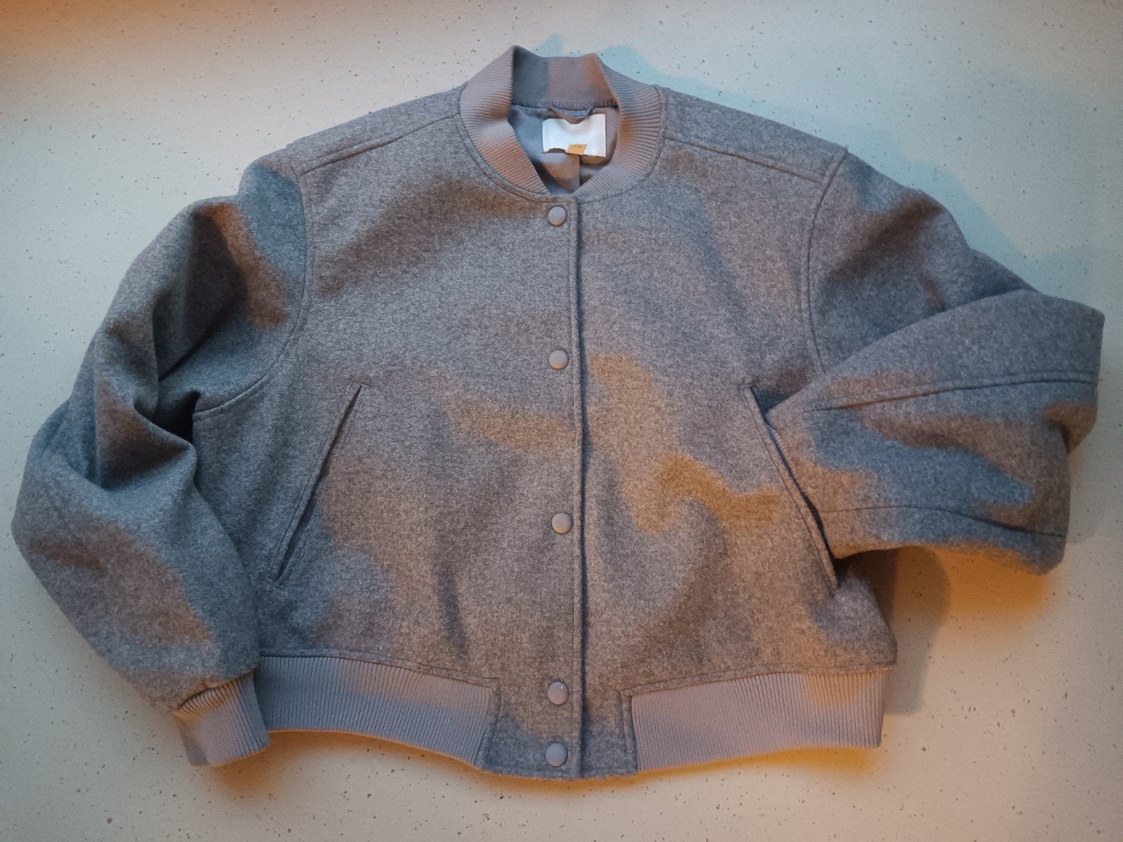 H&M bomber M vilt, Maat 38/40 (M), Scotch & Soda, Ophalen of Verzenden, Grijs
