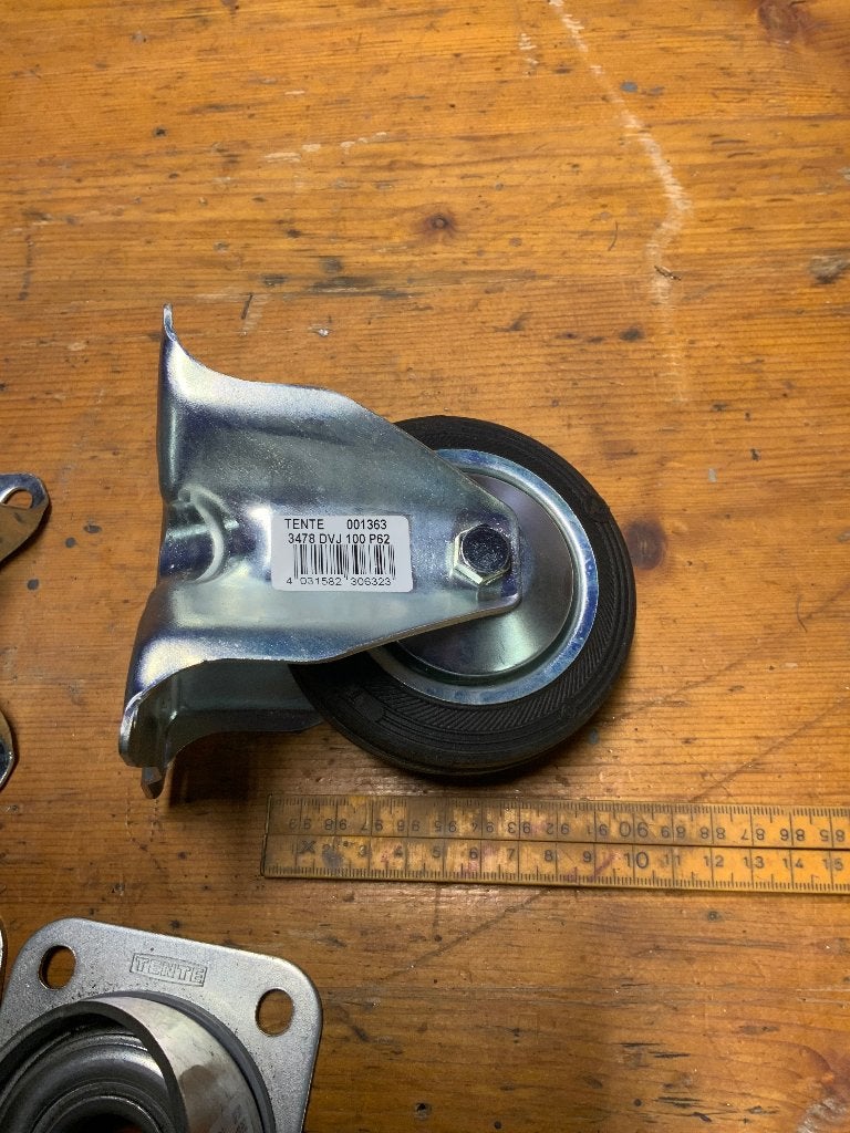 Set van 8 transportwielen 100mm, Ophalen, Nieuw