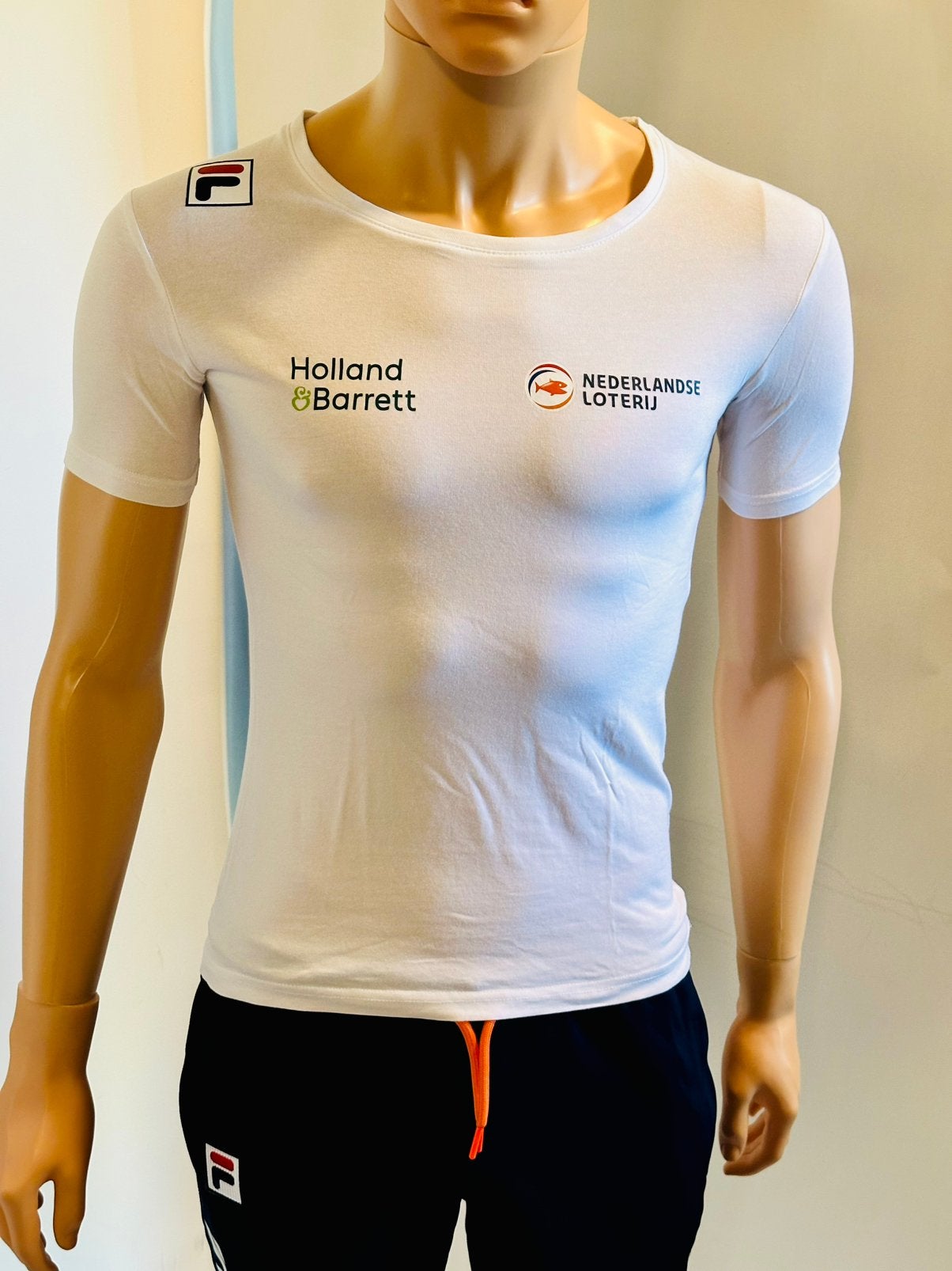 Sportkleding sportshirt team Nederland maten S en L Fila, Wit, Overige typen, Ophalen of Verzenden, Zo goed als nieuw