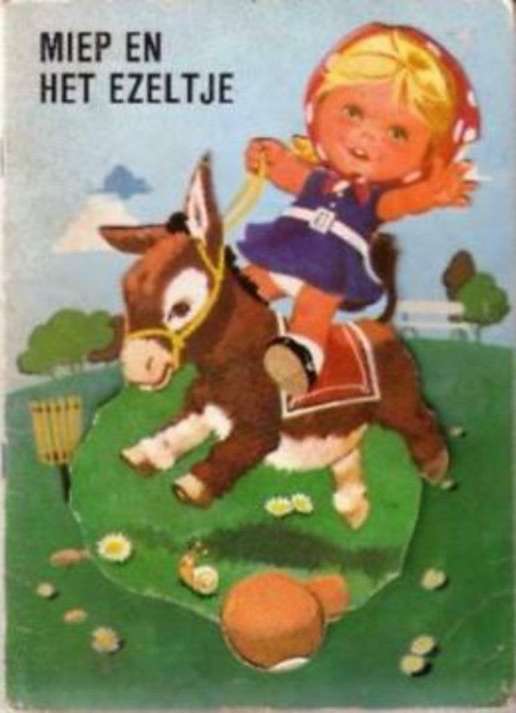 Miep en het ezeltje - kaft met bewegend 3D-effect. (1960)"", Antiek en Kunst, Ophalen of Verzenden