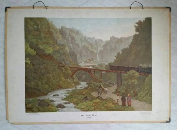 Wolters schoolplaat De Anai-Kloof (Sumatra), Antiek en Kunst, Antiek | Schoolplaten, Ophalen, Geschiedenis