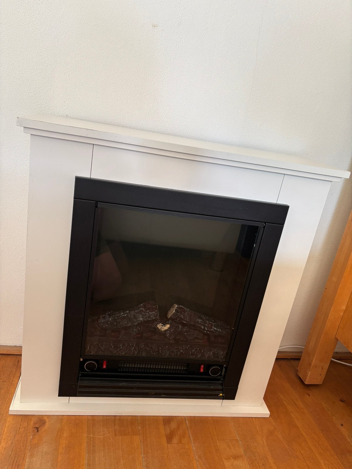 Witte elektrische sfeerhaard: Classic Fire Lugano, Huis en Inrichting, Haarden, Ophalen, Zo goed als nieuw, Vrijstaande haard