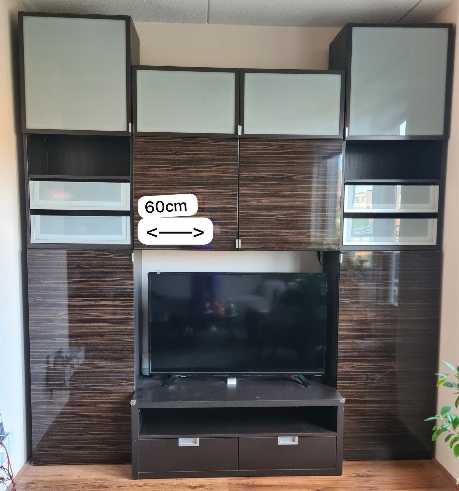 Ikea Besta TV-meubel/wandkast met opbergruimte, Ophalen, Gebruikt, Met deur(en), 25 tot 50 cm