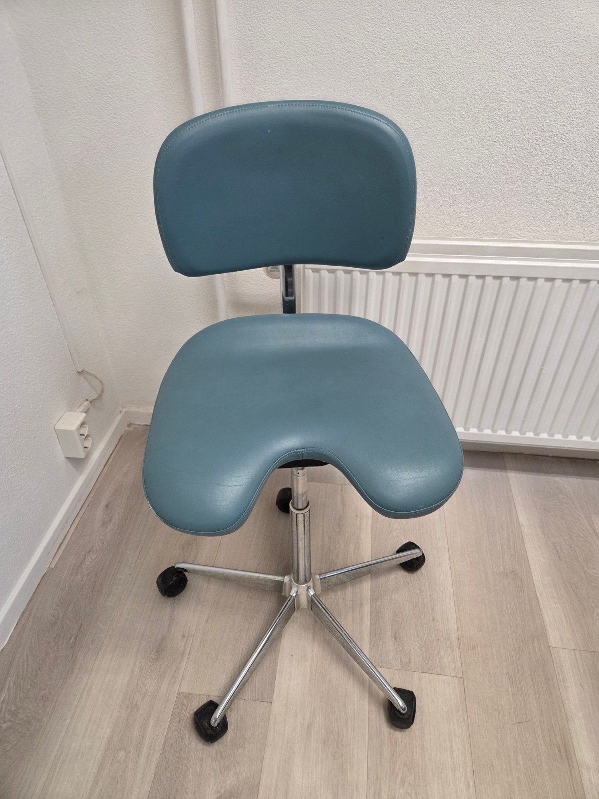Ergonomische Tandarts Assistent Stoel - Blauw/Groen, Ophalen, Gebruikt, Blauw, Bureaukruk