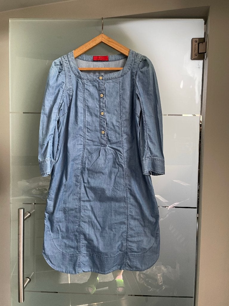 Carolina Herrera Jeansjurk, Kleding | Dames, Jurken, Maat 38/40 (M), Carolina Herrera, Blauw, Ophalen of Verzenden