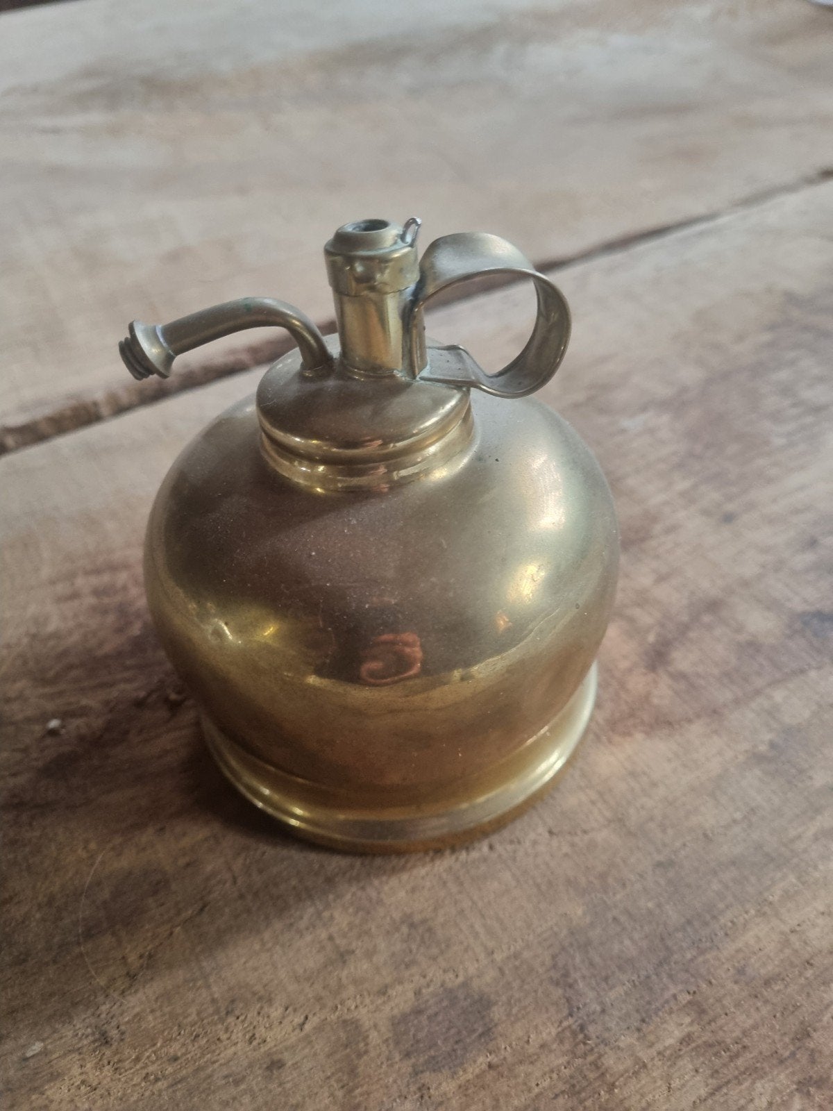 Antieke messing oliespuit - Vintage oliekan, Ophalen