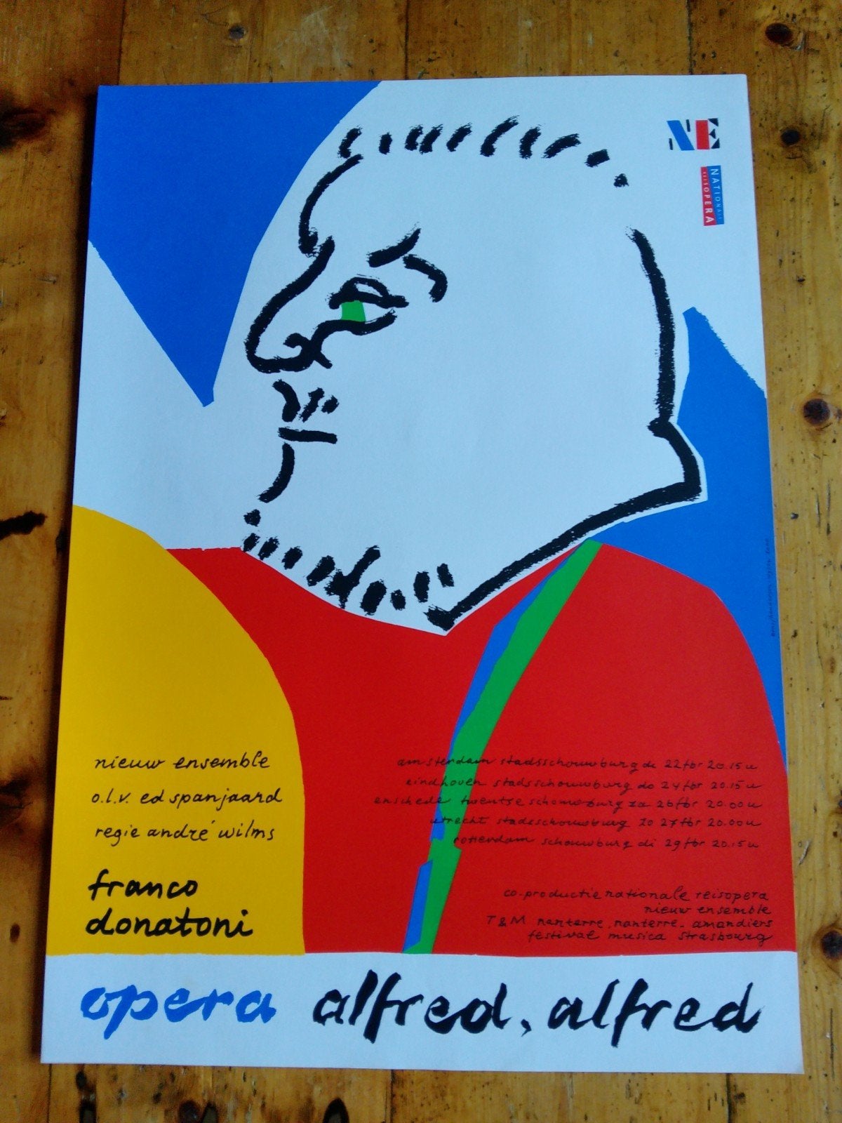 Vintage Poster: Opera Alfred, Alfred - Franco Donatoni, Rechthoekig Staand, Nieuw, Ophalen of Verzenden, A1 t/m A3