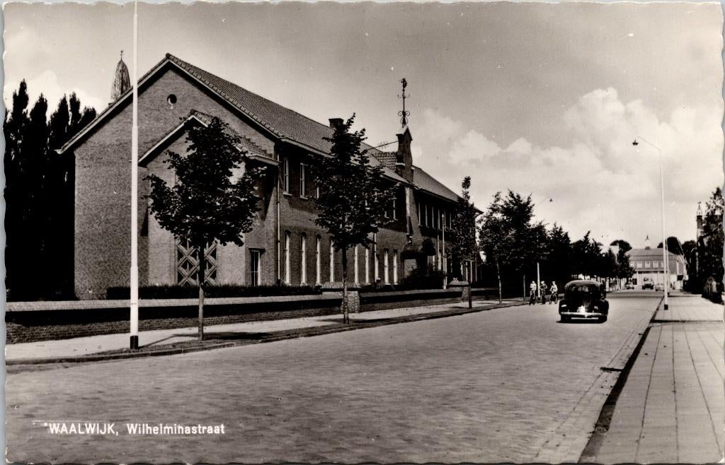 Waalwijk - Wilhelminastraat, Verzenden, 1940 tot 1960, Ongelopen, Noord-Brabant