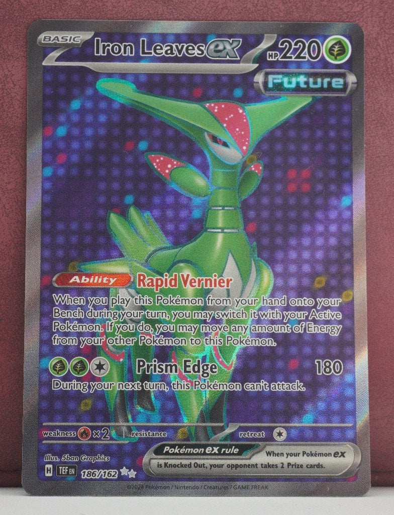 Iron Leaves EX Full Art 186/162 Temperal Forces Pokèmon, Ophalen of Verzenden, Nieuw, Losse kaart