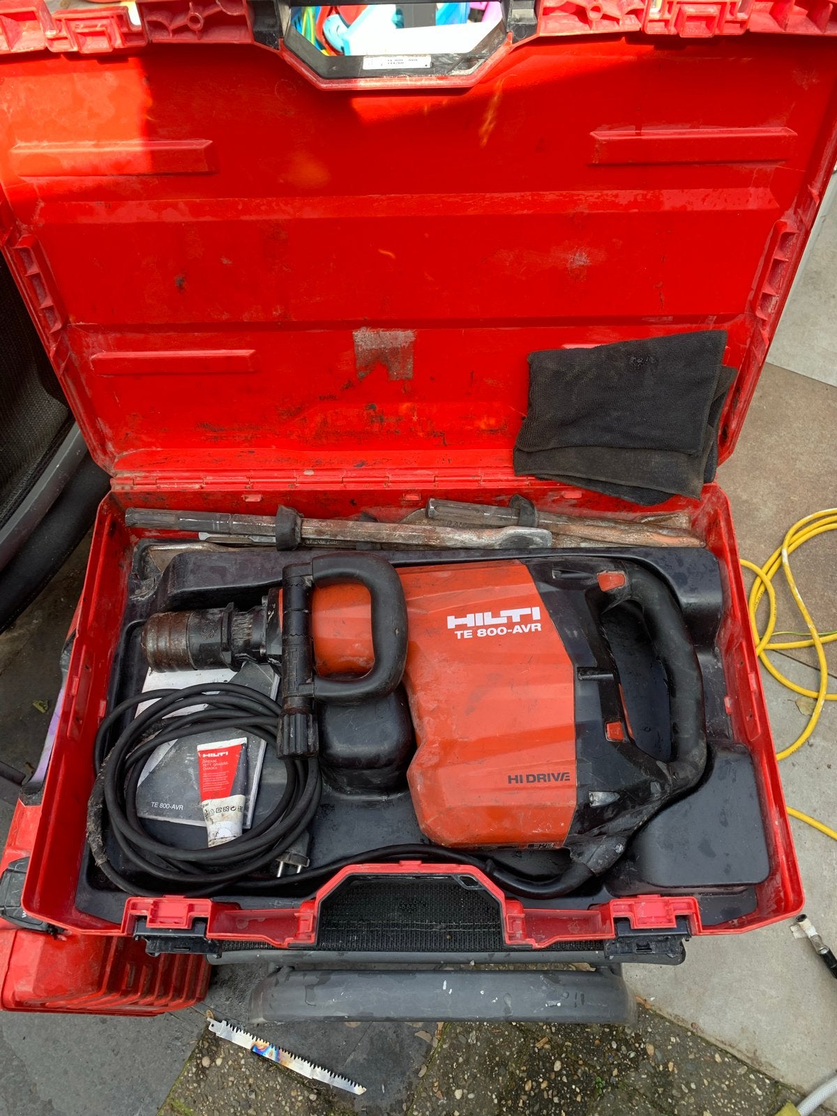 Hilti TE 800-AVR Boor- en Breekhamer in Koffer, Ophalen, Gebruikt, 600 watt of meer, Boor- en/of Breekhamer