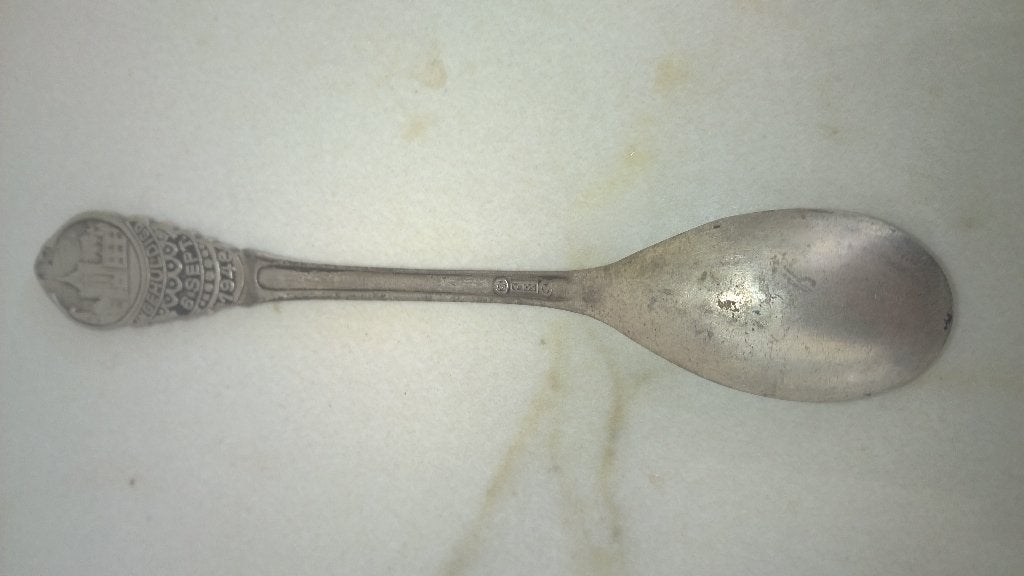Verzilverd lepeltje : inhuldiging Kon Juliana 1948, Ophalen of Verzenden, Zilver