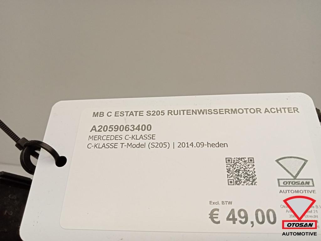 Mercedes C Estate S205 Ruitenwissermotor Achter A2059063400, Auto-onderdelen, Gebruikt, Mercedes-Benz AG, Mercedes-Benz, Ophalen of Verzenden