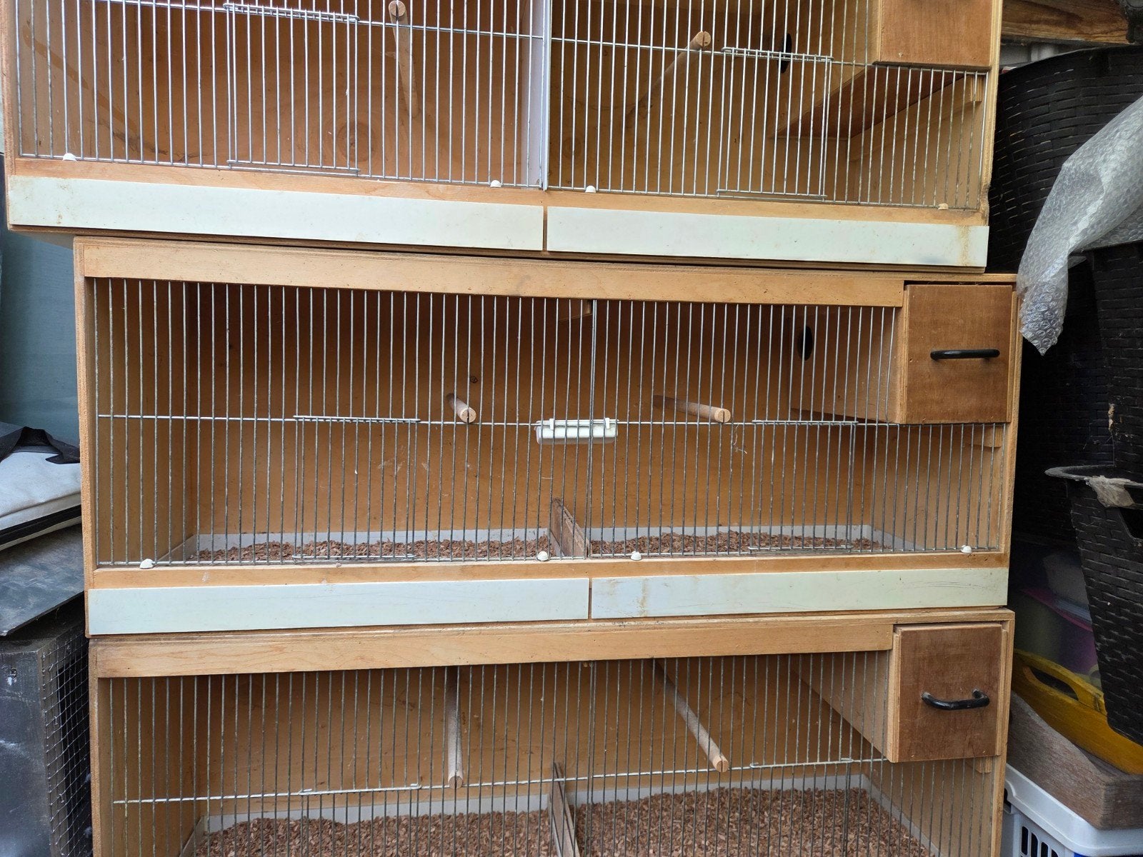 Kweekhok 12 enkel hokken of 24 in 2 voor 200 euro, Ophalen, Hout, Vogelkooi