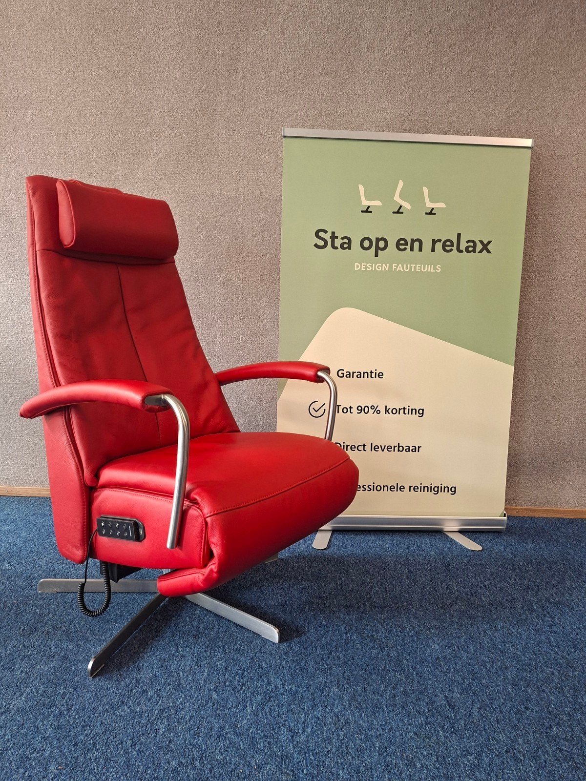 Sta op relax fauteuil Prominent C102 extra luxe op accu 🔋, Minder dan 75 cm, Hoofdstraat 60 Schijndel, Ophalen of Verzenden, Zo goed als nieuw