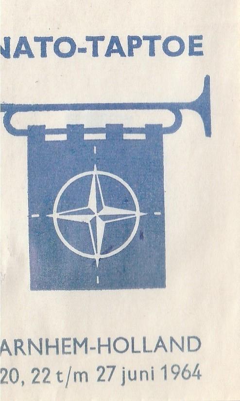 NATO Taptoe Arnhem 1964 - trompet vlag, Verzamelen, Ophalen of Verzenden